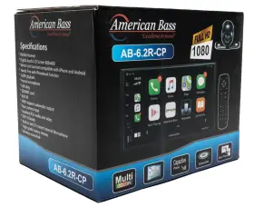 American Bass 6.2r-cp 6.2 Inch Touchscreen Mp5 With Apple Carplay And Android Auto Camera In/out
