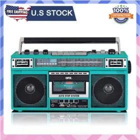 J-220BTTQ QFX Aqua Boombox Conversion Radio Bluetooth