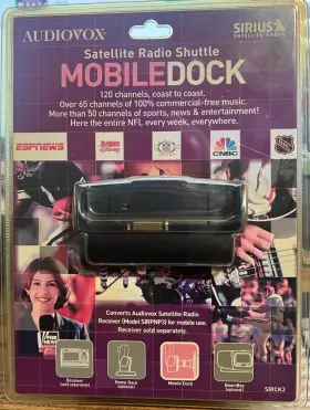 SIRCK3 SIRIUS Audiovox Satellite Radio Shuttle Mobile Dock