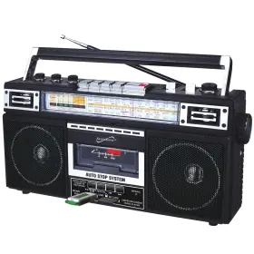SC3201BTBLACK SUPERSONIC Radio Cassette Player Boombox Speake